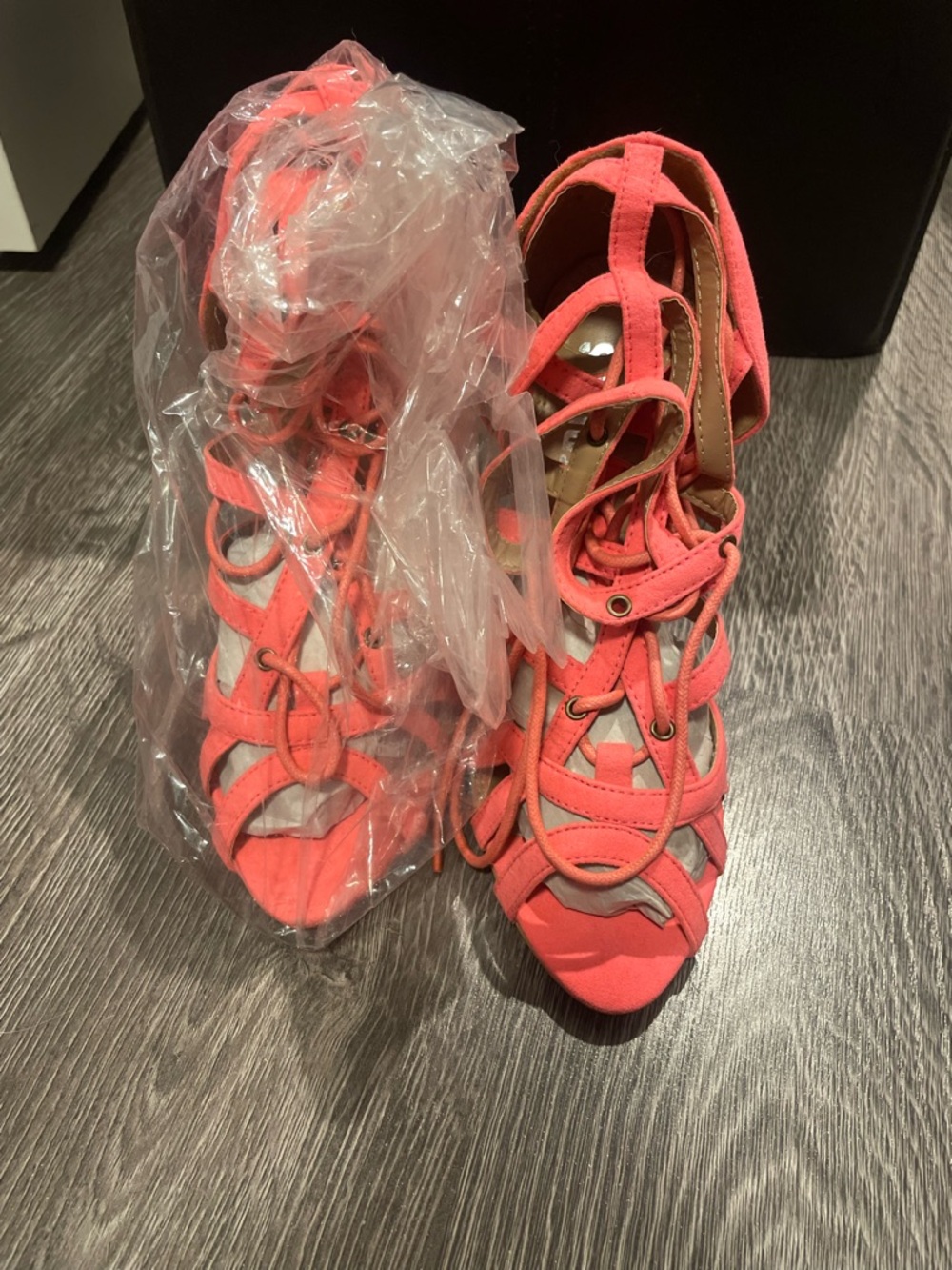 Women's Coral Lace-Up Strappy Heeled Sandals
